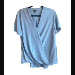 Ann Taylor blue blouse size large.